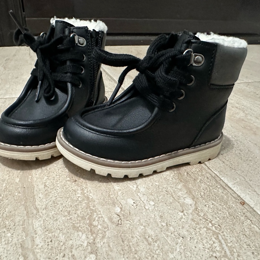 Kids Black Winter Boots